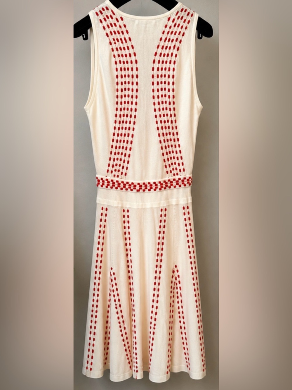 Ohne Titel Ivory Knit Dress with Red Stitch - Picture 2 of 2